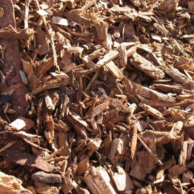 Bulk shredded bark chips for landscaping and garden beds